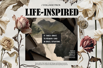 Life-Inspired Mixed Media Collage, an Object Graphic by Purple