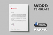 Letterhead Word Template, a Stationery Template by artisanHR (Thumbnail 1 of 5)