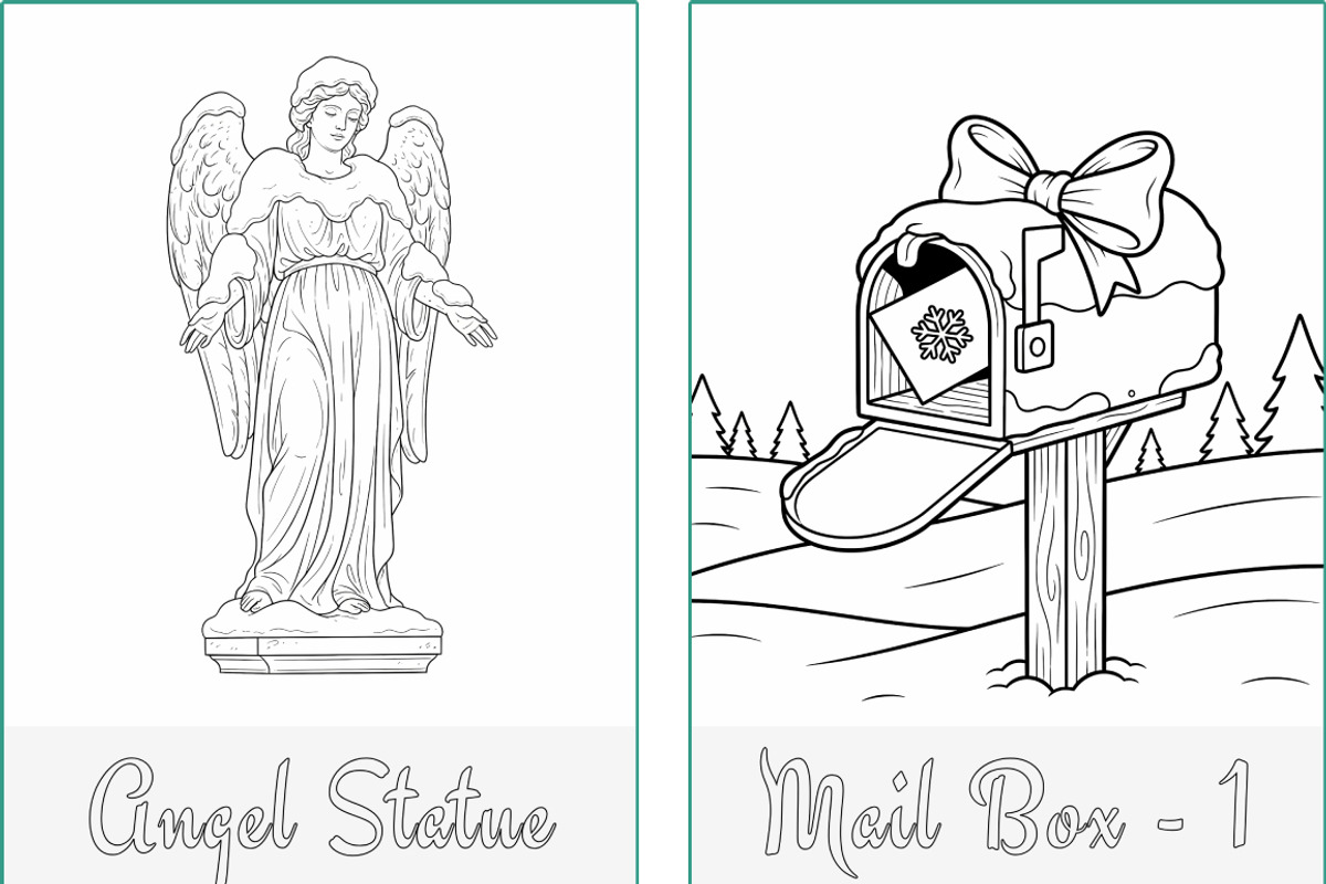 Christmas Holidays Coloring Pages, a Seasonal Illustration by Nuvame Arts & Designs (Photo 14 of 21)