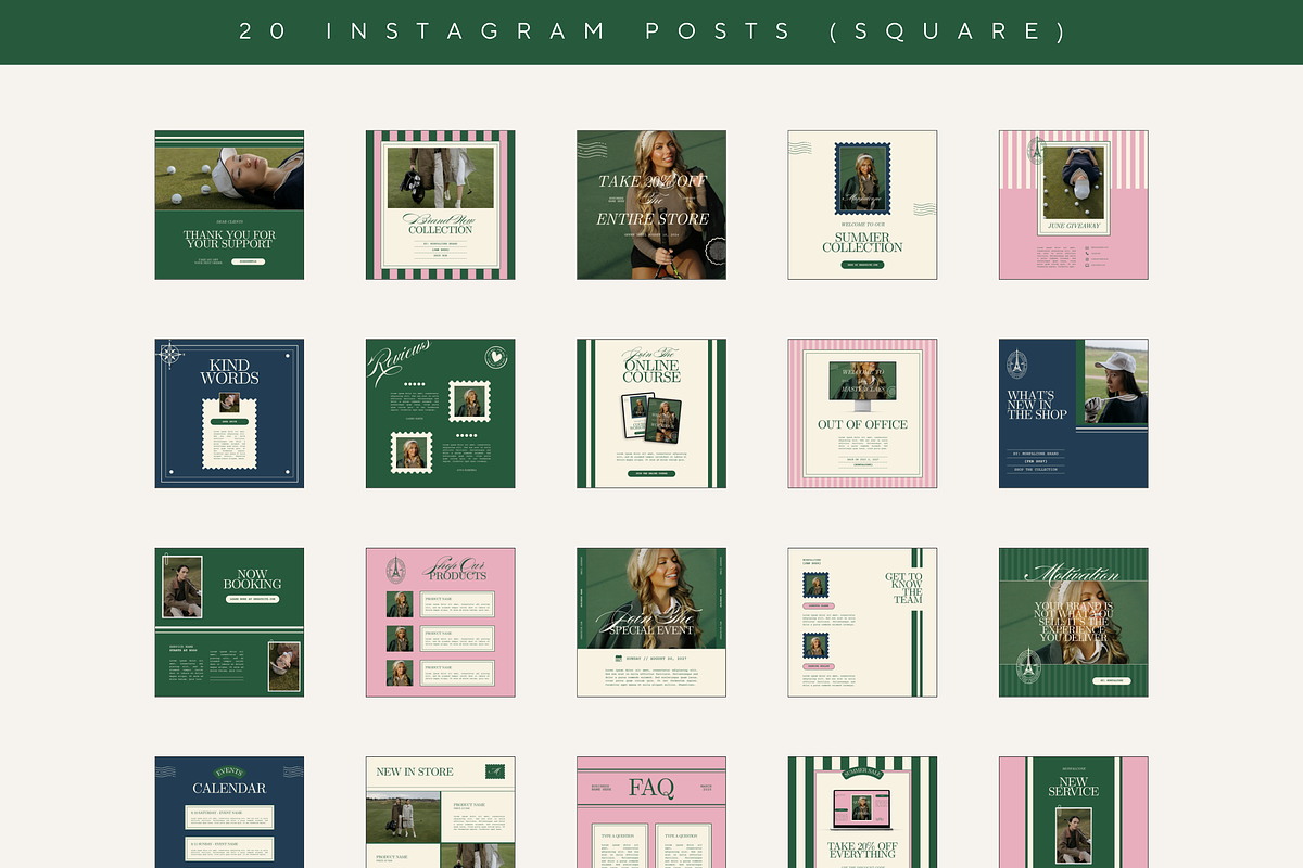 Modern Instagram Stories Posts Canva preview 4