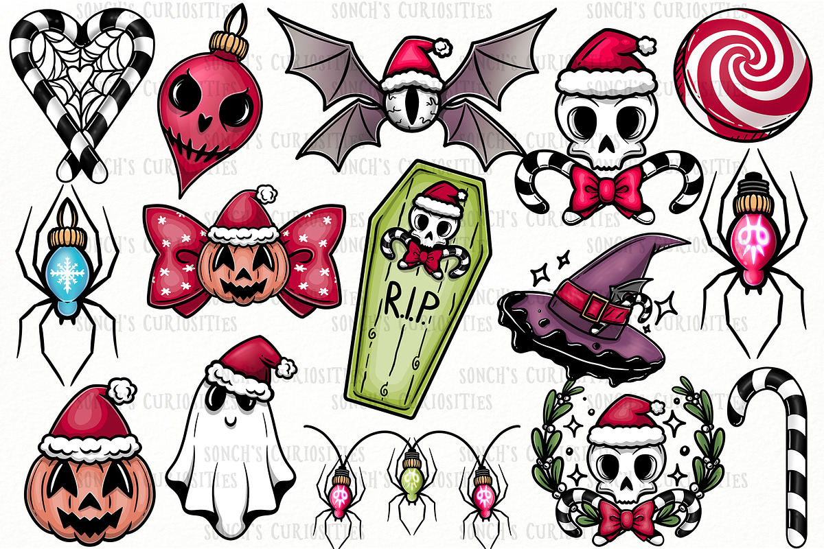 Spooky Christmas - PNG illustrations, a Seasonal Illustration by Sonch' s Curiosities (Photo 2 of 4)