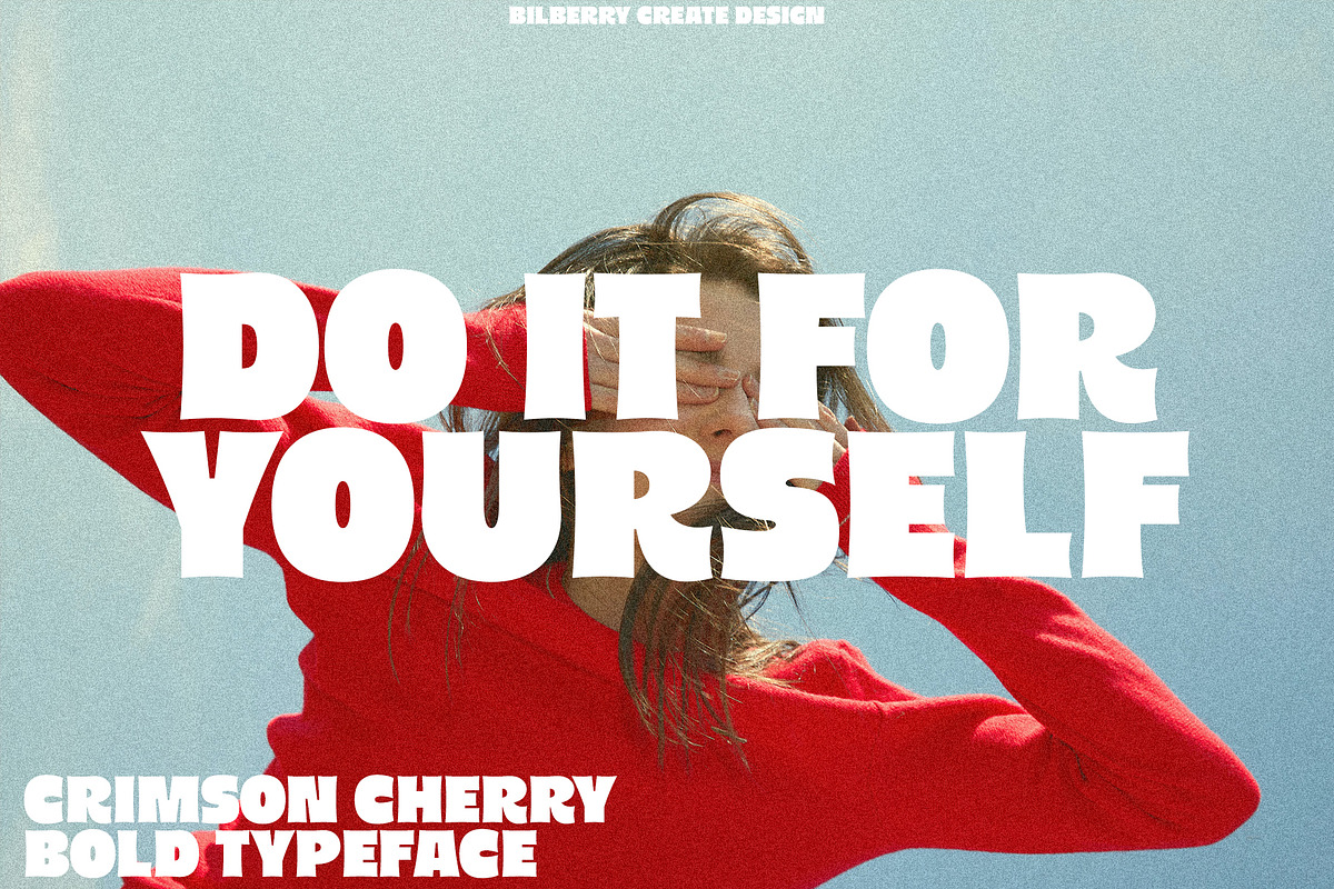 Crimson Cherry bold typeface, a Sans Serif Font by BilberryCreates (Photo 9 of 16)