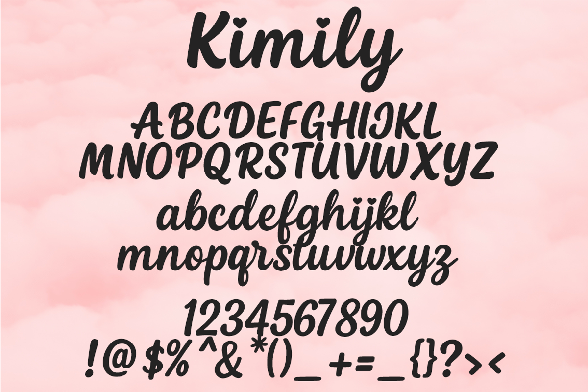 Kimily with Extra line art, a Handwritten Font by cocodesign (Photo 7 of 8)