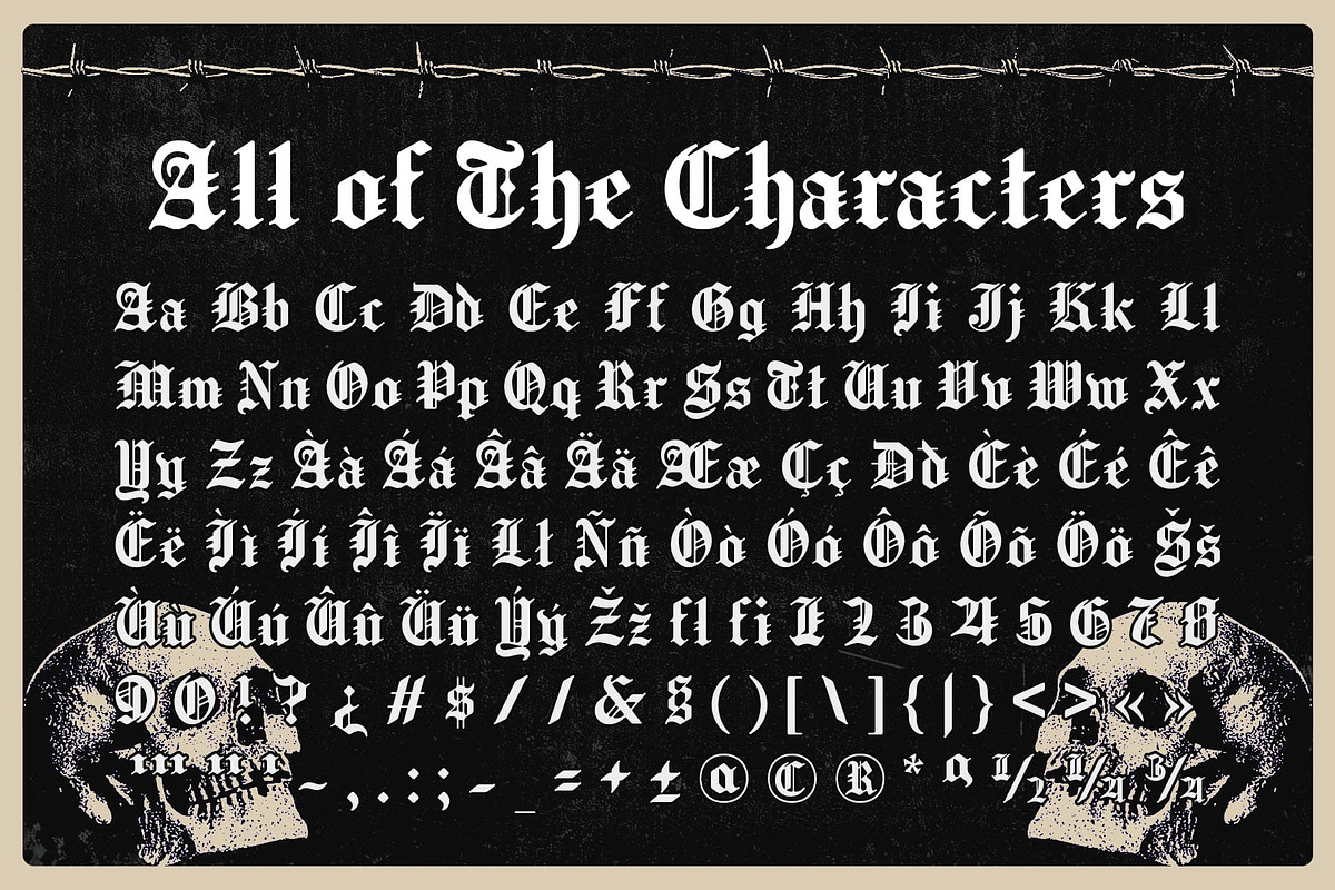 CS Modula – Old English Font, a Blackletter Font by Craft Supply Co. (Photo 8 of 8)