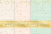 watercolor gold confetti paper pack, a Graphic by Freshmint Paperie (Thumbnail 2 of 3)