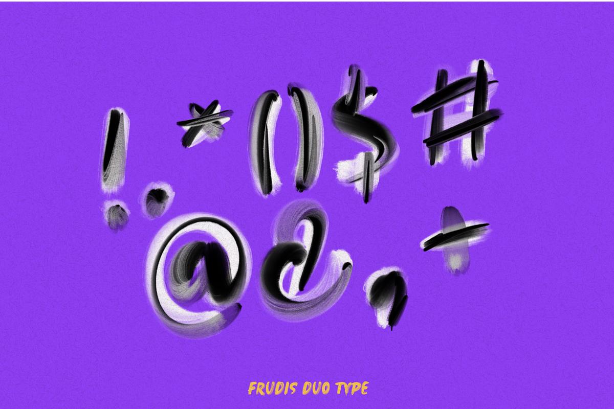 FRUDIS. OTF SVG PAINT Duo fonts., a Handwritten Font by Luxfont (Photo 8 of 10)