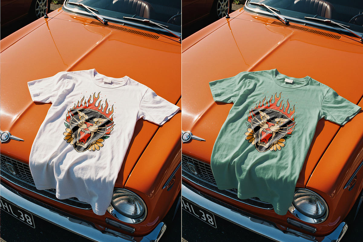 Vintage Drive T-Shirt Mockup, a Shirt Mockup by Goodies.Buro (Photo 2 of 2)