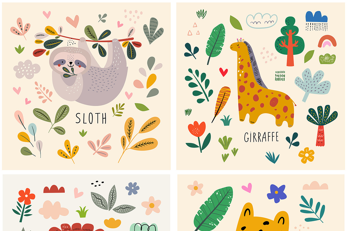 Cute baby animals collection, an Animal Illustration by MoleskoStudio (Photo 10 of 33)