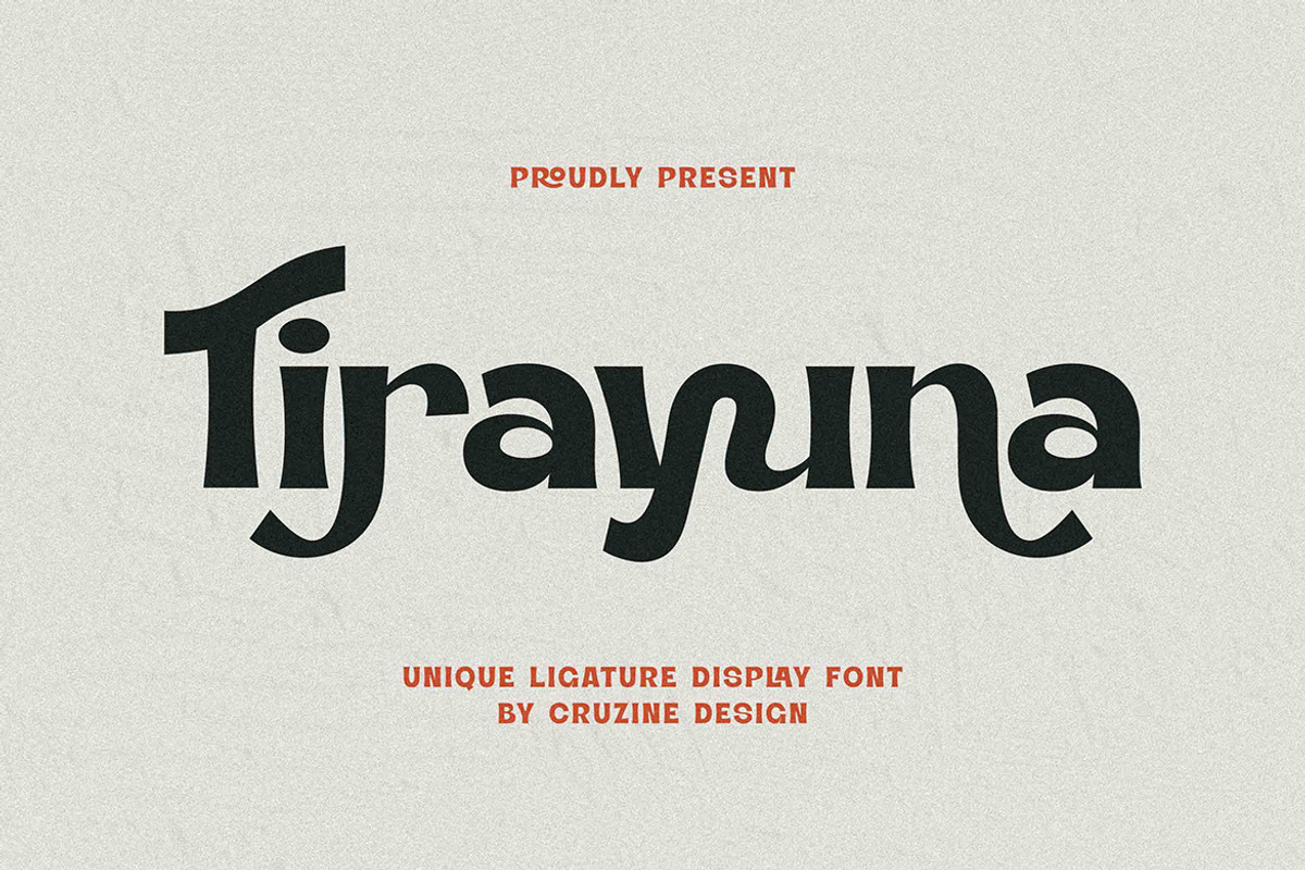 Tirayuna Bold Retro Serif, a Serif Font by Cruzine (Photo 1 of 10)