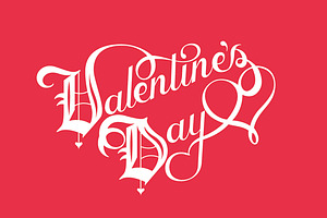 Vector Valentine's Day Lettering
