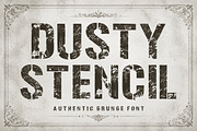 Dusty Stencil, a Slab Serif Font by Limited.studio (Thumbnail 1 of 7)