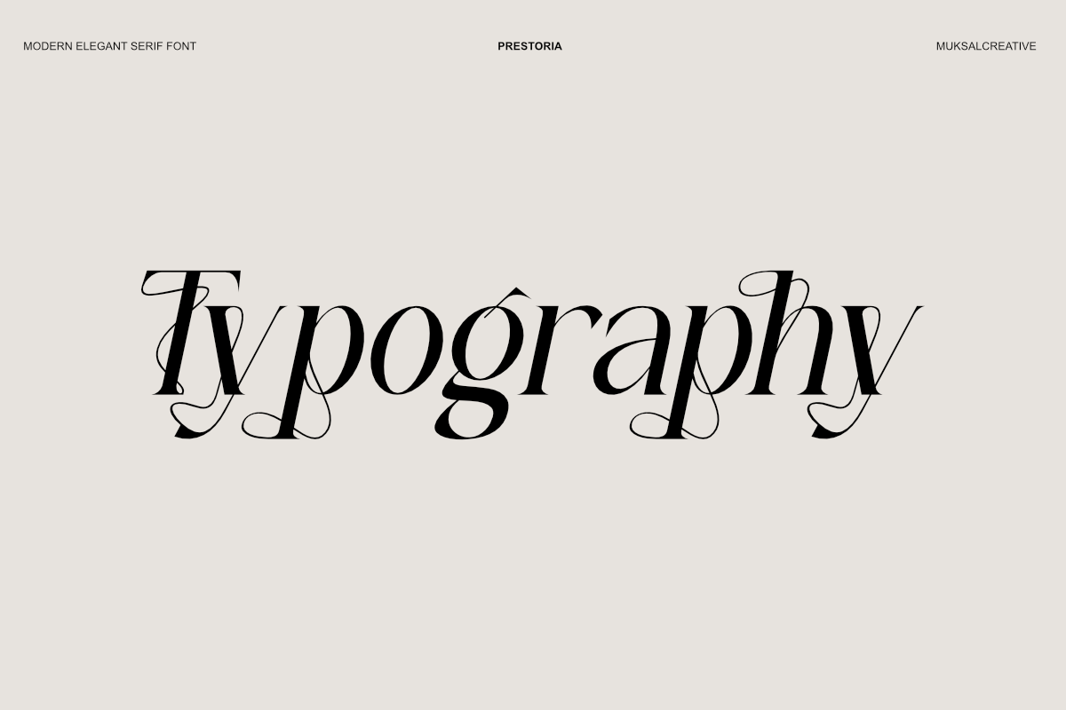 Prestoria Modern Elegant Serif Font, a Serif Font by Muksal Creative (Photo 5 of 11)