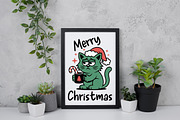 Christmas Sarcastic Funny Cat Merry, an Illustration by Daily.Designs (Thumbnail 4 of 5)