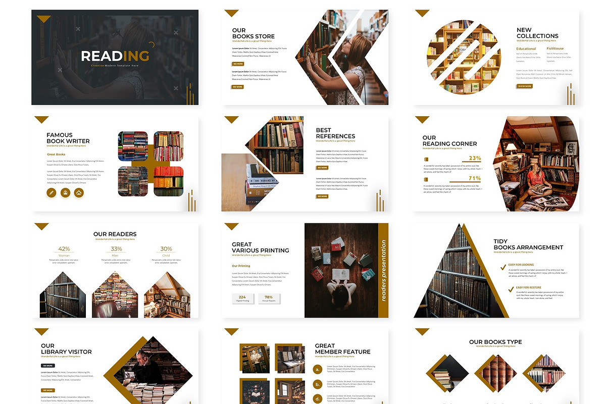 Reading - Google Slides Template, a Presentation Template by AQR Studio ...