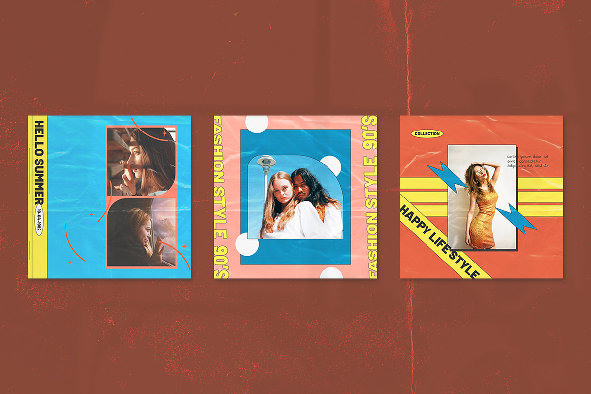 90's Vol2 Instagram Templates, a Social Media Template by Azruca (Photo 7 of 9)