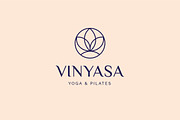 Minimal Yoga Flower Logo I Branding, a Branding & Logo Template by GudBrand Studio (Thumbnail 1 of 9)
