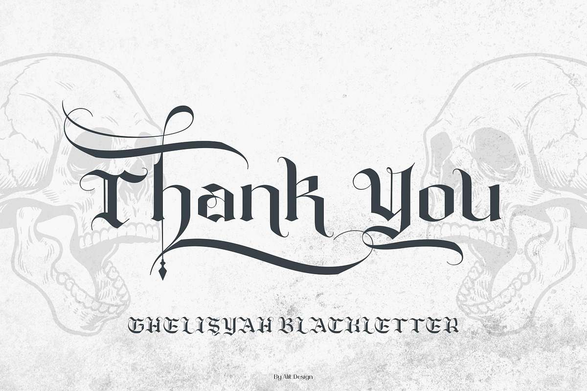 Ghelisyah Typeface, a Blackletter Font by alit design (Photo 15 of 15)
