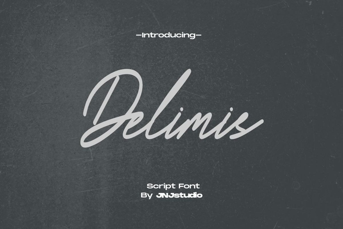 Delimis Script Font, a Script Font by JNJ Studio (Photo 1 of 10)