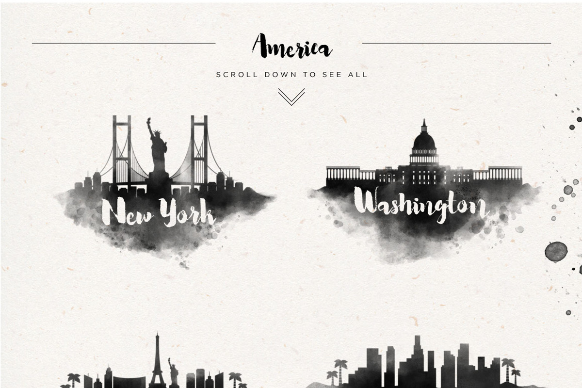 85 - Watercolor City Skylines, a Branding & Logo Template by Kursat Unsal (Photo 2 of 4)