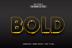 Bold 3D Editable Psd Text Effect