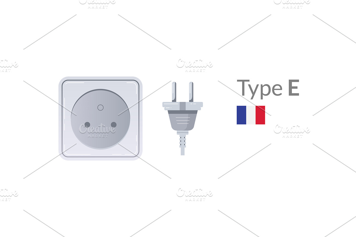 The Type E Electrical Plug and, a Technology Illustration by the8monkey