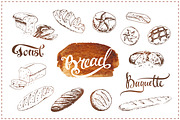 Bakery icons and calligraphy, a Food Illustration by Margo Miller (Thumbnail 7 of 30)