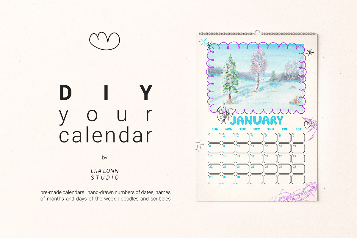 DIY your calendar, an Object Graphic by LiiaLonn Studio (Photo 1 of 5)