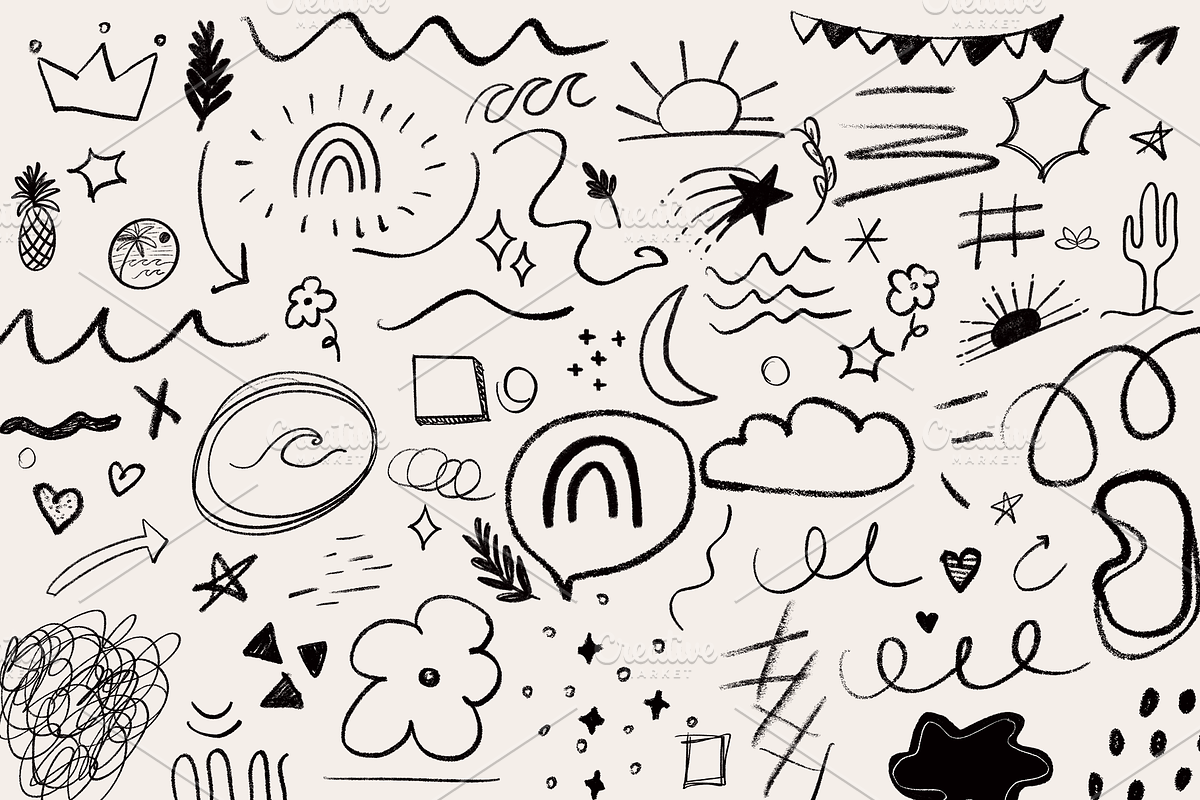 154 Hand Drawn Scribbles & Doodles, an Illustration by Scribble Society (Photo 2 of 4)