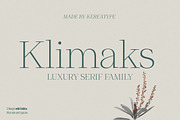 Klimaks | Luxury Serif Family, a Serif Font by Kereatype (Thumbnail 1 of 13)
