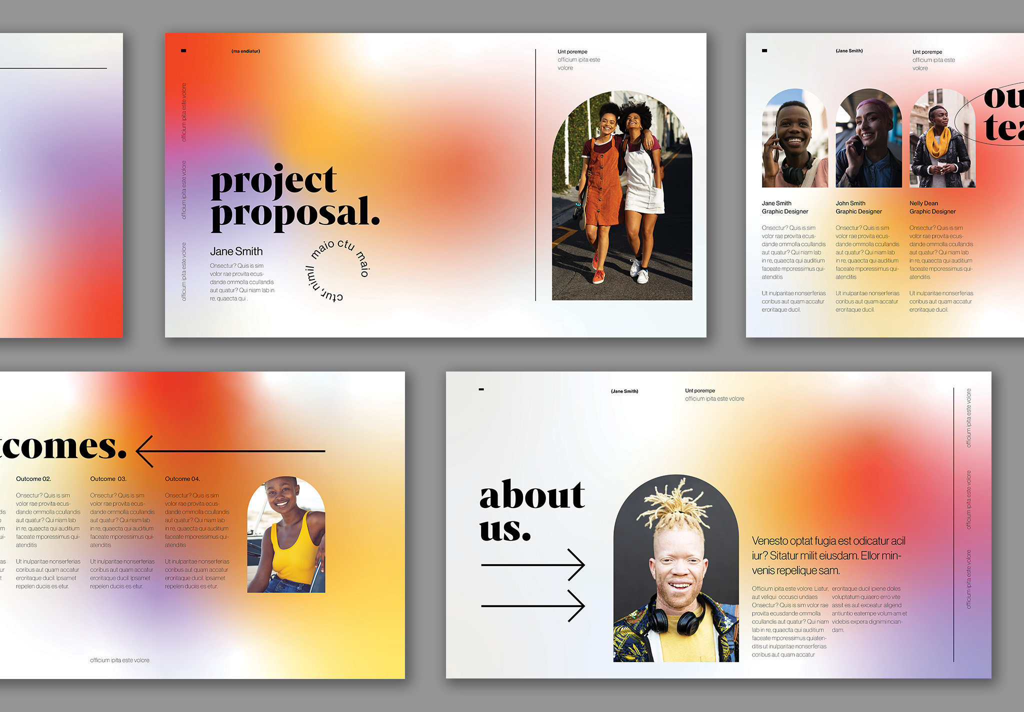 Pitch Deck Yellow Orange Gradient, a Presentation Template by wavebreak