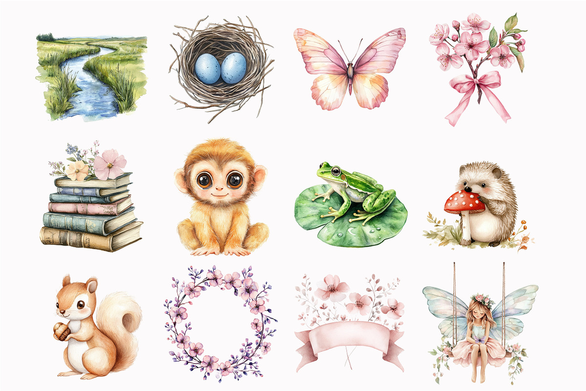 Little valley storybook clipart, an Illustration by Design Market (Photo 3 of 5)