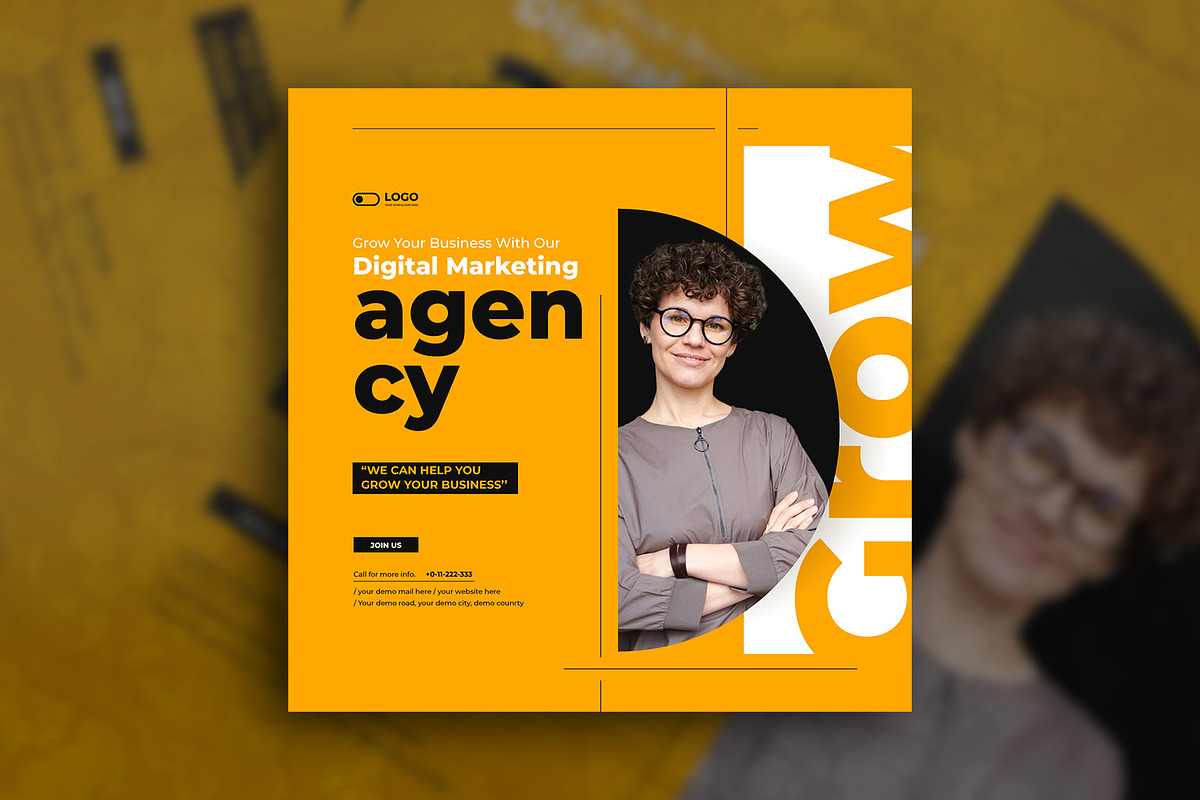Marketing agency social media post, a Social Media Template by Tanmoy Topu (Photo 2 of 6)