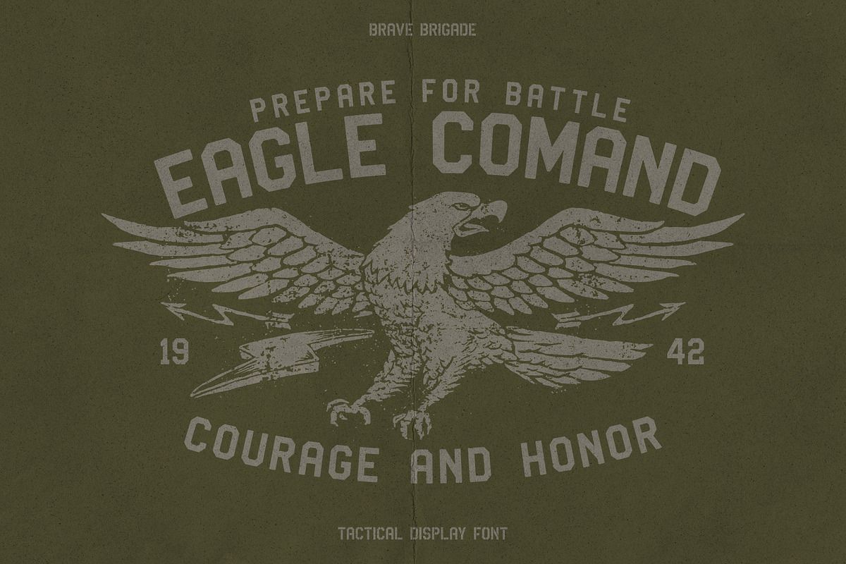 Brave Brigade - Tactical Display Fon, a Sans Serif Font by Invasi Studio (Photo 4 of 10)