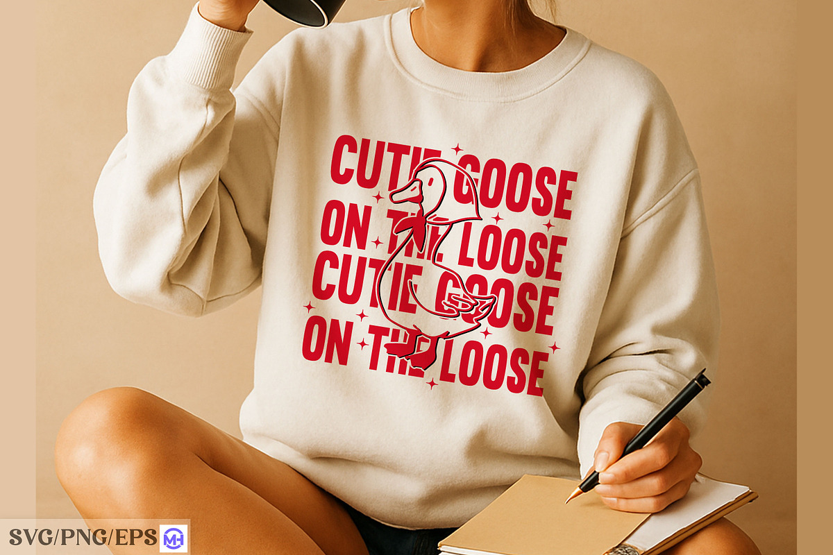 Cute Goose On The Loose SVG PNG EPS, a Graphic by mh_arif (Photo 4 of 4)