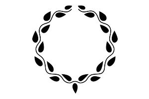 Vintage laurel wreath. Black, an Illustration by the8monkey