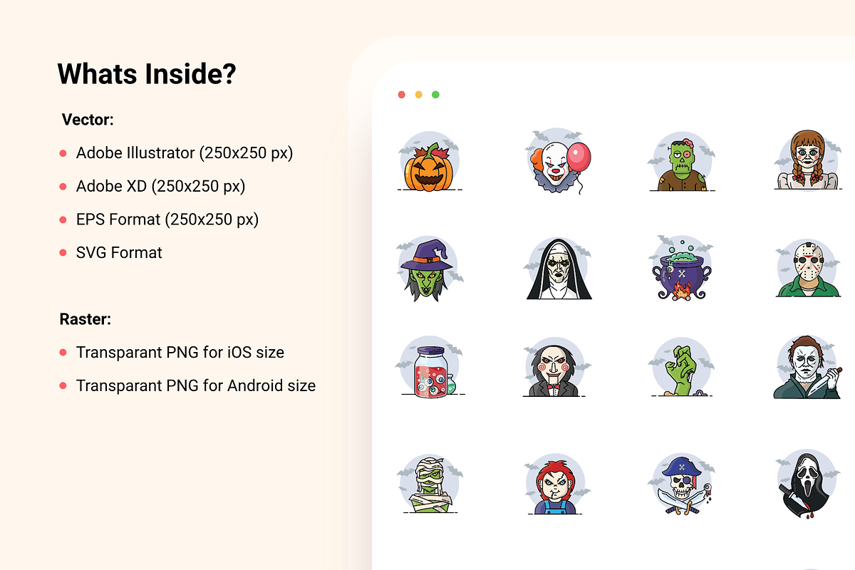 Halloween & Horror Character icons, an Icon by Ragul Creates (Photo 3 of 6)