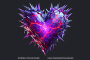 Dark Valentine Hearts clipart Set, a Seasonal Illustration by ThatsDesignArt (Thumbnail 3 of 10)