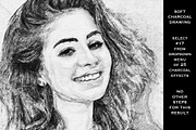 25 Master Class Charcoal Effects PSE, an Action Add-On by Pencil Pixels (Thumbnail 2 of 17)