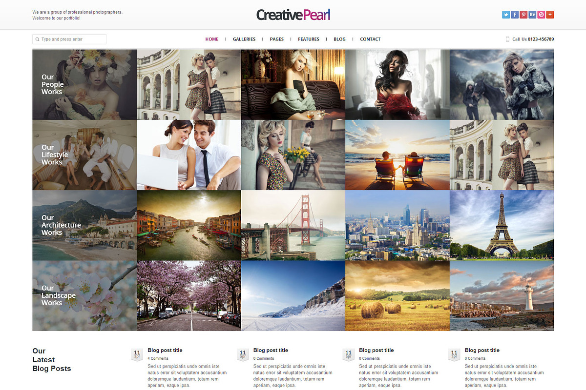 CreativePearl Photography Responsive, a Websites & App Template by weblion (Photo 1 of 16)