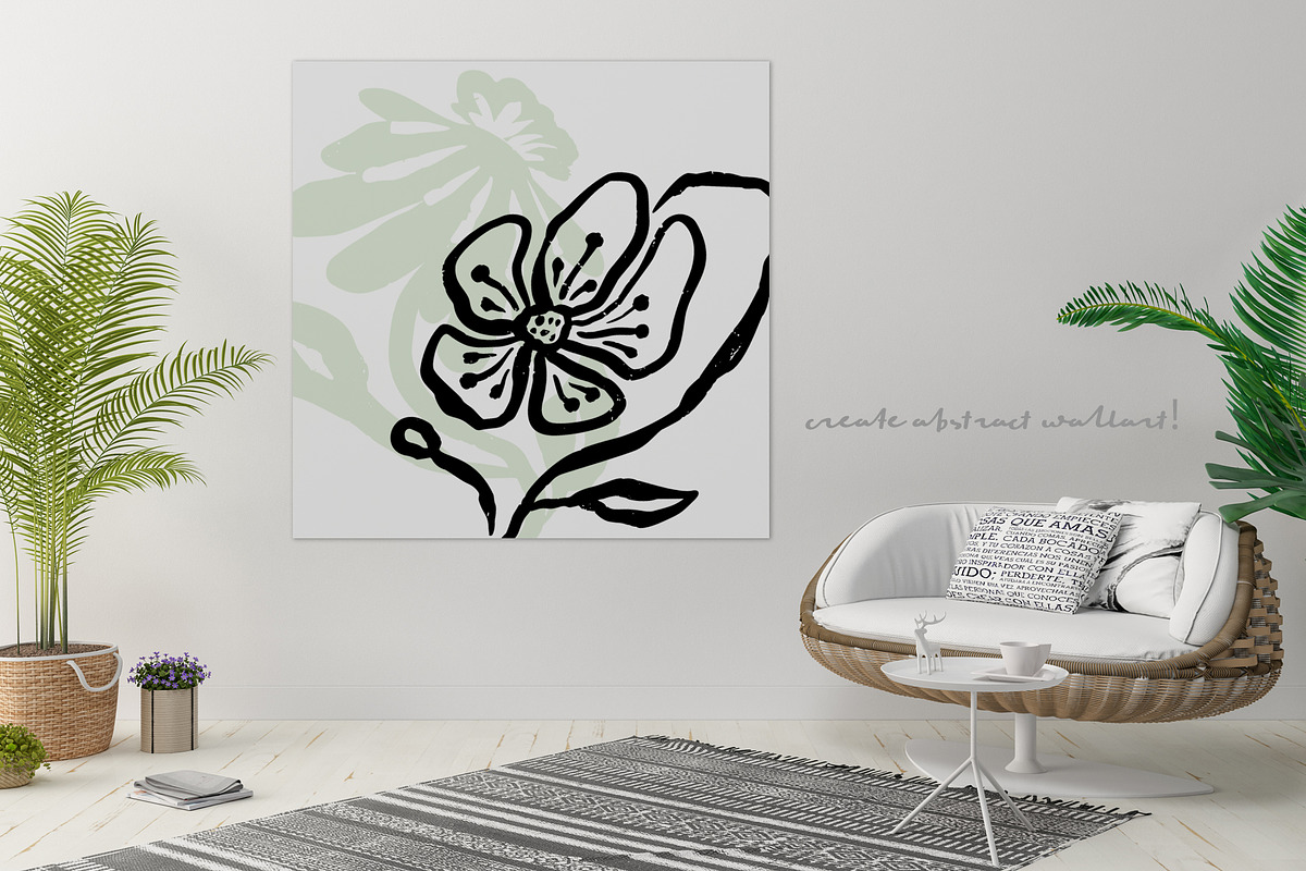 Organic Ink Abstract Floral Pattern, a Pattern Graphic by Rose Design (Photo 8 of 10)