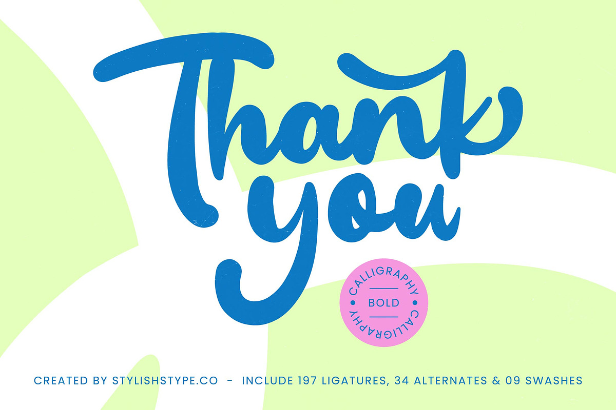 Create Paint Bold Calligraphy Font, a Script Font by stylishtype.co (Photo 20 of 20)