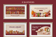 Book & Library Template Kit, a Poster Template by Bloom Art (Thumbnail 7 of 10)