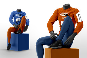 Male Mannequin Longsleeve Mockups