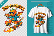 Fire Skating Cute Dragon PNG Clipart, an Animal Illustration by zahidhossainalif (Thumbnail 3 of 3)