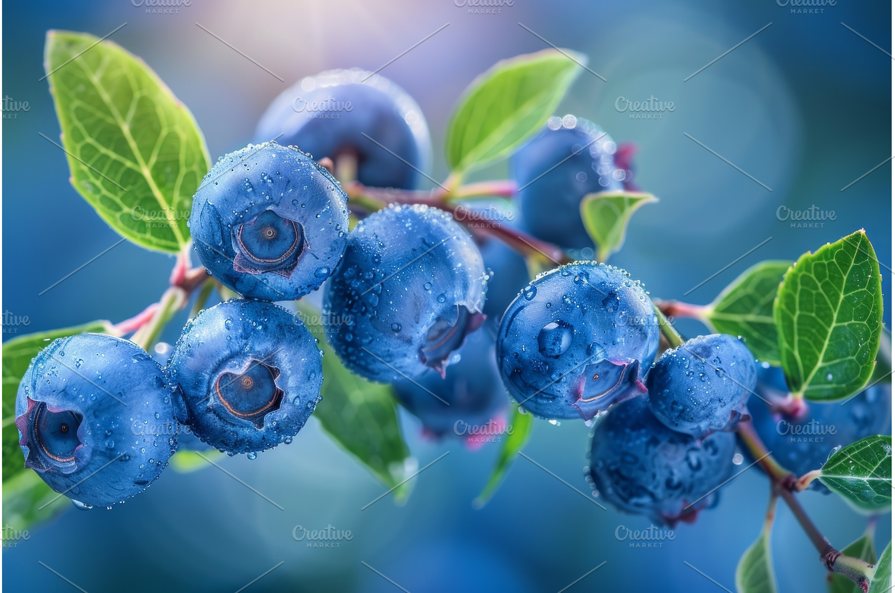 Branch of blueberry berries, an Abstract Photo by Neirfy