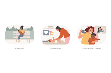 Having a baby isolated cartoon, a Person Illustration by Visual Generation