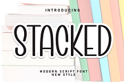 Stacked | Script Font, a Script Font by Scratchones (Thumbnail 1 of 8)