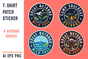 Outdoor Badges mountain illustration, an Illustration by youken (Thumbnail 2 of 3)