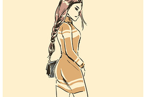 Fashion Illustration Sketch Scribble