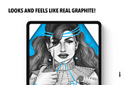 25 Graphite Brushes for Procreate, a Brush Add-On by Riveros Illustration (Thumbnail 10 of 10)